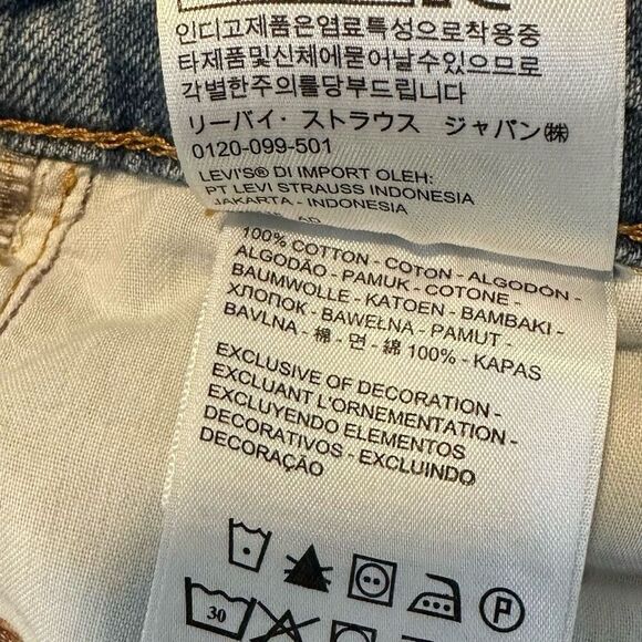 Levi’s Wedgie Midwash Distressed Denim Shorts Size 29 Cut Offs Casual Summer - Picture 10 of 10